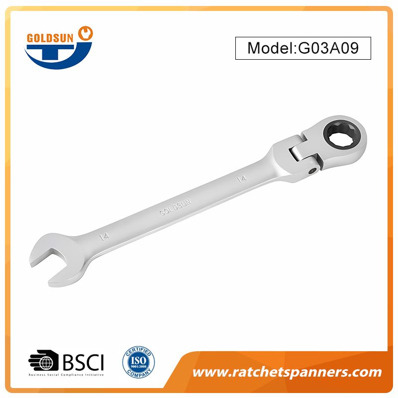 14mm Flexible Head Ratchet Wrench