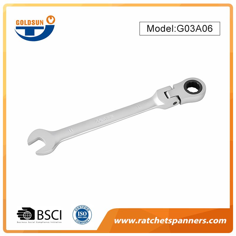 180 Degree Rotating Flexible Head Ratchet Wrench