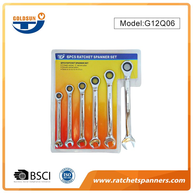 Chromed Ratchet Spanner Set