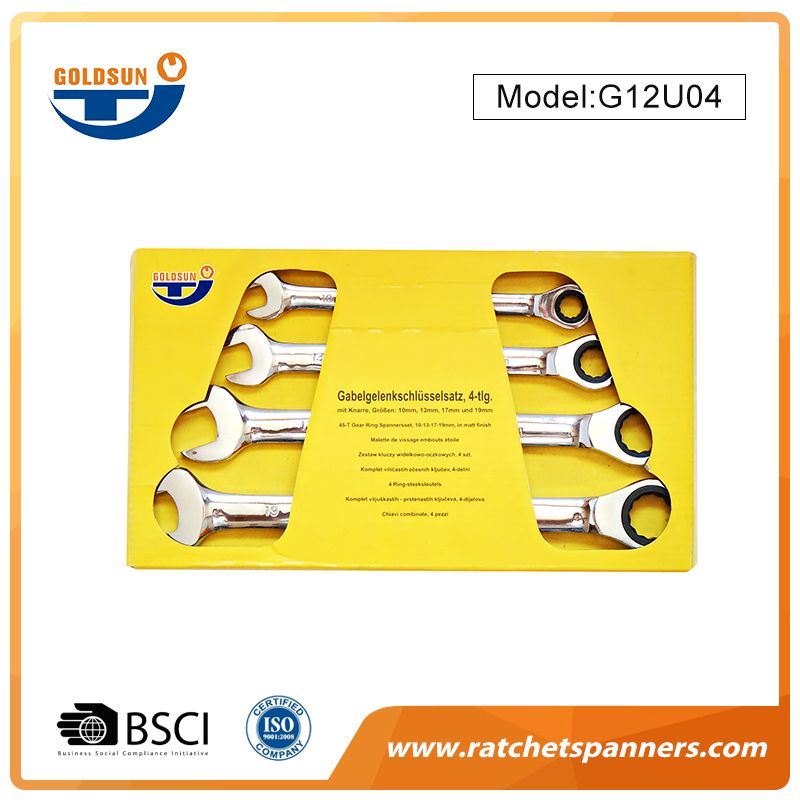 Combination Ratchet Spanner Set