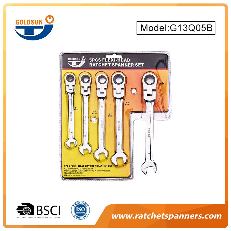 Flex-Head Ratchet Spanner Set