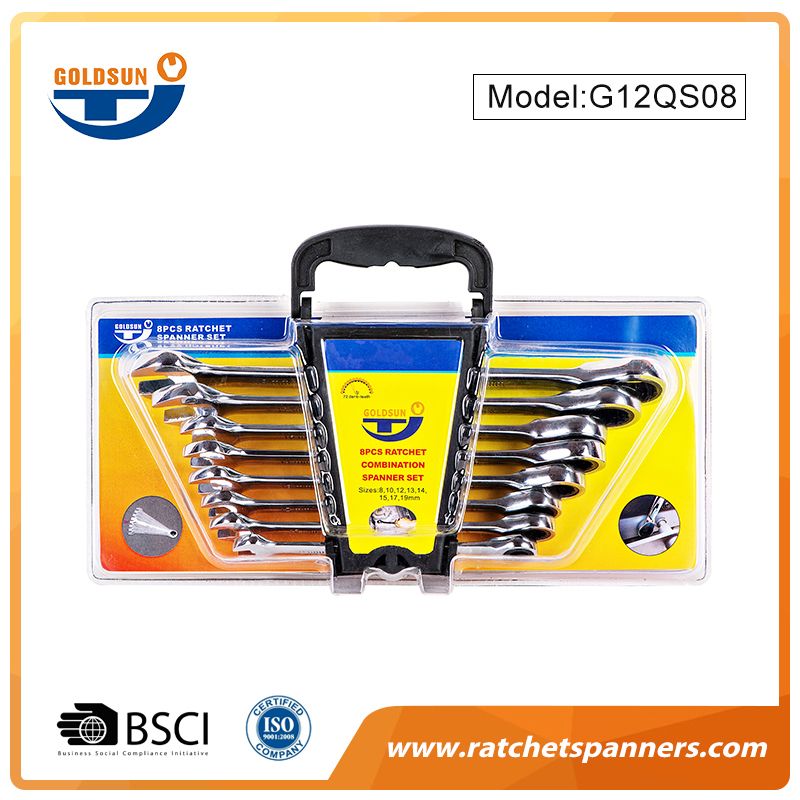 Ratchet Spanner Set with Blister Bag